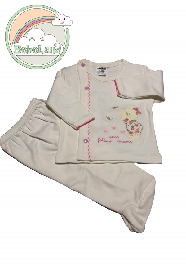 BL-24Kız Bebek Sevimli Ayıcık 2 li takım pijama