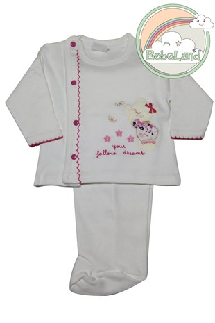 BL-24Kız Bebek Sevimli Ayıcık 2 li takım pijama